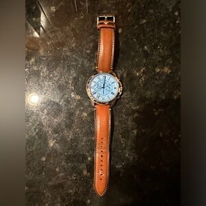 Fossil Men's FS5184 Grant Chronograph Light Brown Leather Watch